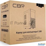 Cbr Pcc-atx-e188-wpsu Atx Miditower E188, без БП, 1*usb 3.0, 2*usb 2.0, Hd Audio+mic, Black