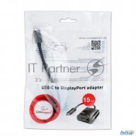 Переходник Cablexpert Usb Type-c/displayport, 15см, пакет (a-cm-dpf-01)