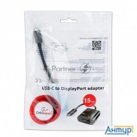 Переходник Cablexpert Usb Type-c/displayport, 15см, пакет (a-cm-dpf-01)