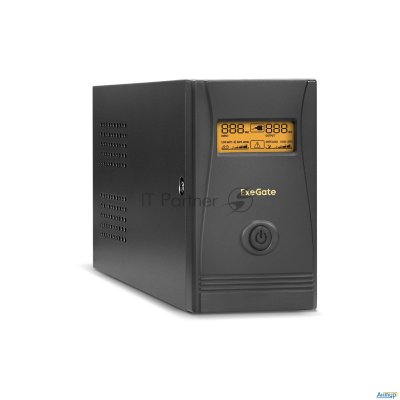 Источник бесперебойного питания Exegate Power Smart Ulb-850.lcd.avr.euro.rj<850va/480w, Lcd, Avr, 2