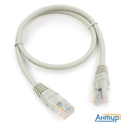 Cablexpert Патч-корд медный Utp Pp10-0.5m кат.5, 0.5м, литой, многожильный (серый)