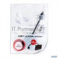 Переходник Cablexpert Usb Type-c/hdmi, 15см, пакет (a-cm-hdmif-01)