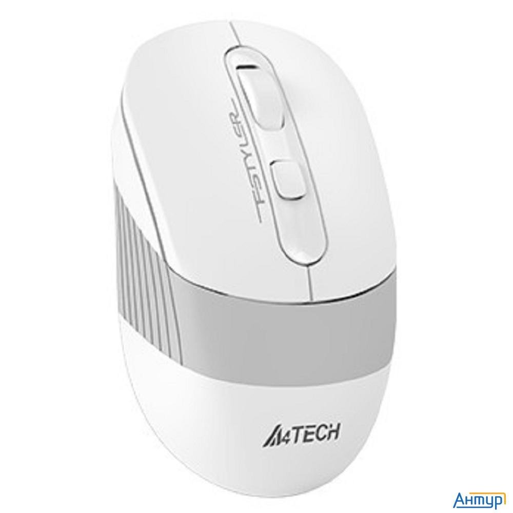 Мышь A4tech Fstyler Fb10c белый/серый оптическая (2400dpi) беспроводная Bt/radio Usb (4but) [1583792