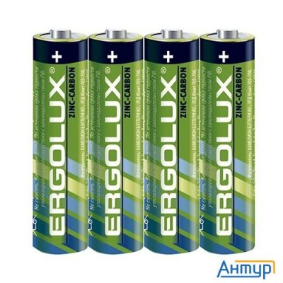 Ergolux R 03 Sr4 (r03sr4, батарейка,1.5В) (4 шт. в уп-ке)
