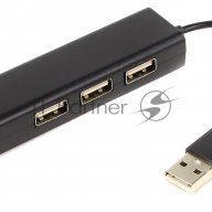 Кабель-адаптер 5bites Ua2-45-06bk  Usb2.0 / 3*usb2.0 / Rj45 100mb / Black