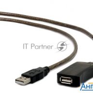 Кабель удлинитель Usb 2.0 активный Gembird/cablexpert Uae-01-5m, Am/af, 5м