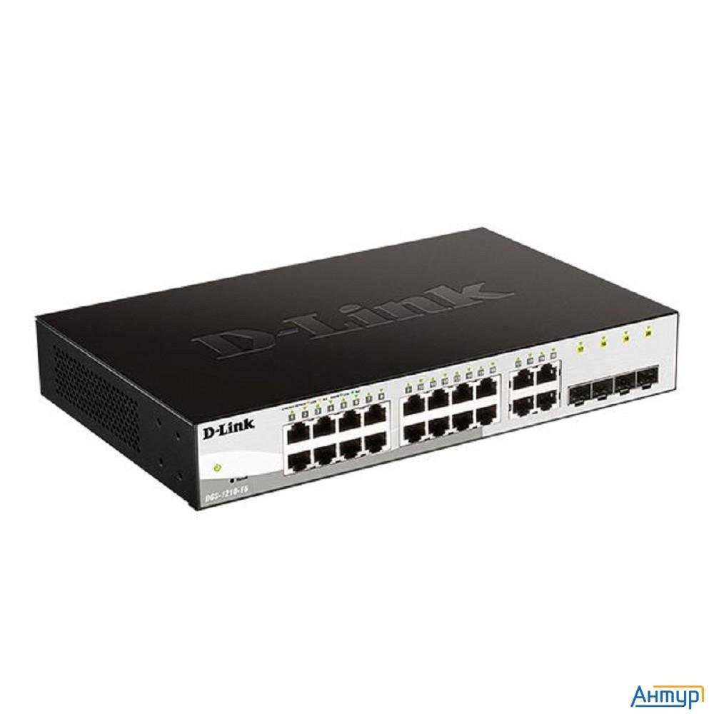 D-link Dgs-1210-16/g2a Настраиваемый L2 коммутатор с 16 портами 10/100/1000base-t и 4 комбо-портами