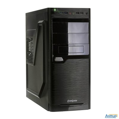 Exegate Ex272731rus Корпус Miditowerxp-330u Black, Atx, <без БП>, 2*usb+2*usb3.0, Audio