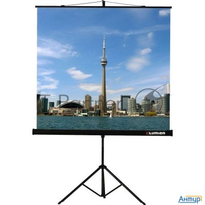 Экран на треноге Lumien 127x127см Eco View Lev-100104 1:1 напольный рулонный