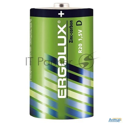 Элемент питания солевой R20 Sr2 R20sr2 1.5В (уп.2шт.) Ergolux 12442