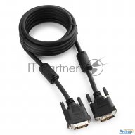 Кабель Кабель Dvi-d Dual Link Gembird/cablexpert , 25m/25m, 3.0м, черный, экран, феррит.кольца, паке