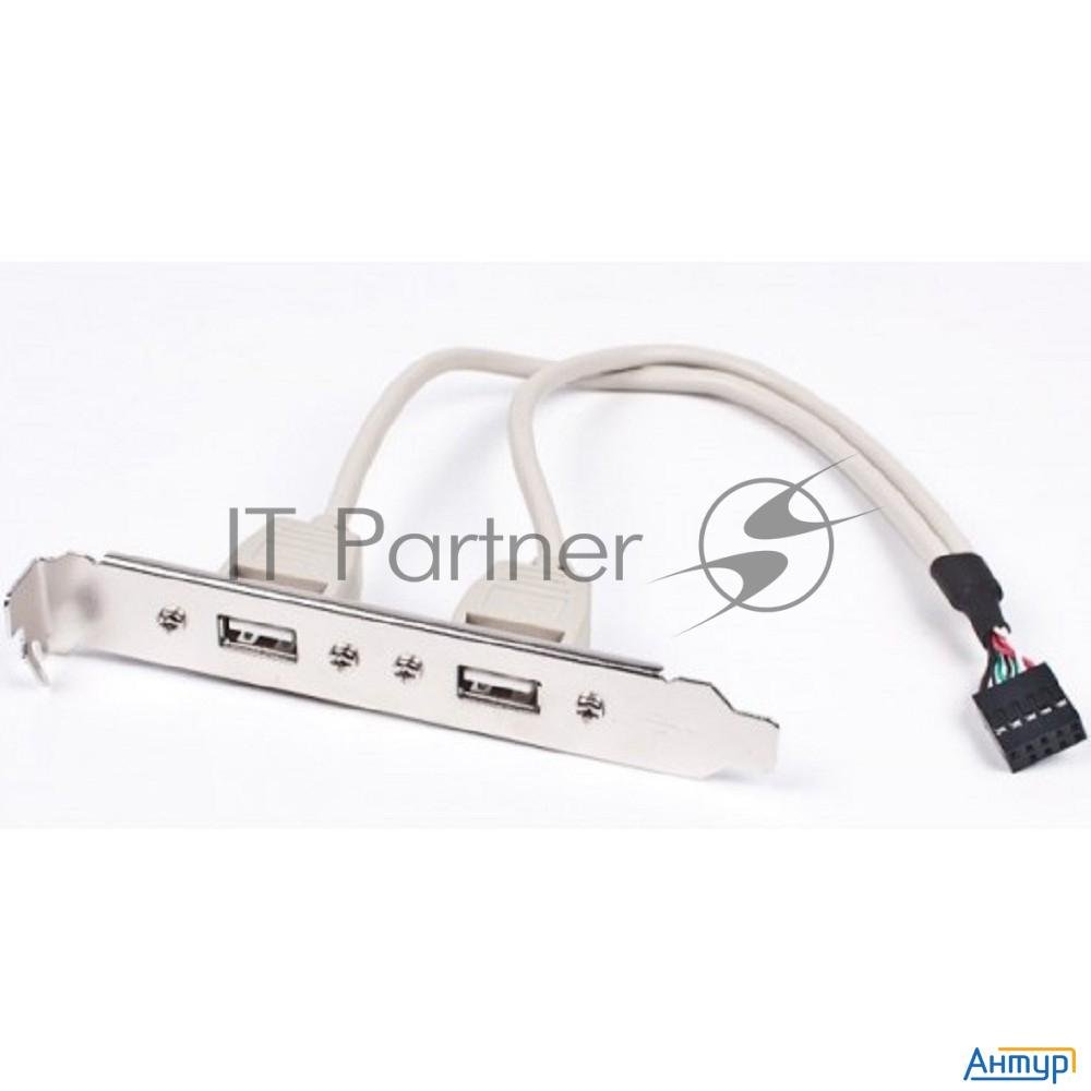 Планка в сист. блок на 2 Usb 2.0, Gembird  Ccusbreceptacle