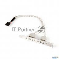 Планка в сист. блок на 2 Usb 2.0, Gembird  Ccusbreceptacle