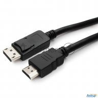 Кабель Displayport-hdmi Gembird/cablexpert  3м, 20m/19m, черный, экран, пакет(cc-dp-hdmi-3m)
