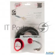 Кабель Displayport-hdmi Gembird/cablexpert  3м, 20m/19m, черный, экран, пакет(cc-dp-hdmi-3m)