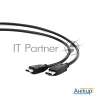 Кабель Displayport-hdmi Gembird/cablexpert  3м, 20m/19m, черный, экран, пакет(cc-dp-hdmi-3m)