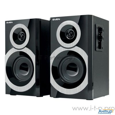 Sven Sps-619, чёрный, акустическая система 2.0, мощность 2х10 Вт(rms)