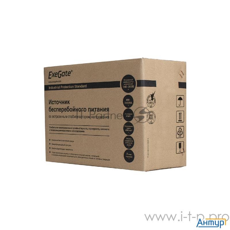 Источник бесперебойного питания Exegate Ep285472rus Power Back Bnb-850.led.avr.c13.rj.usb <850va/480