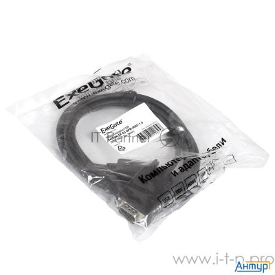 Exegate Ex284914rus Кабель Displayport-vga Exegate Ex-cc-dpm-vgaf-1.8 (20m/15m, 1,8м, экран)