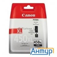Картридж струйный Canon Pgi-450xlpgbk (6434b001) пигментный черный, 22мл (500 стр.), для Pixma Ip724