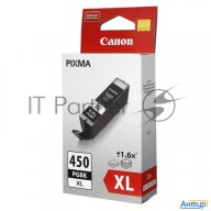Картридж струйный Canon Pgi-450xlpgbk (6434b001) пигментный черный, 22мл (500 стр.), для Pixma Ip724