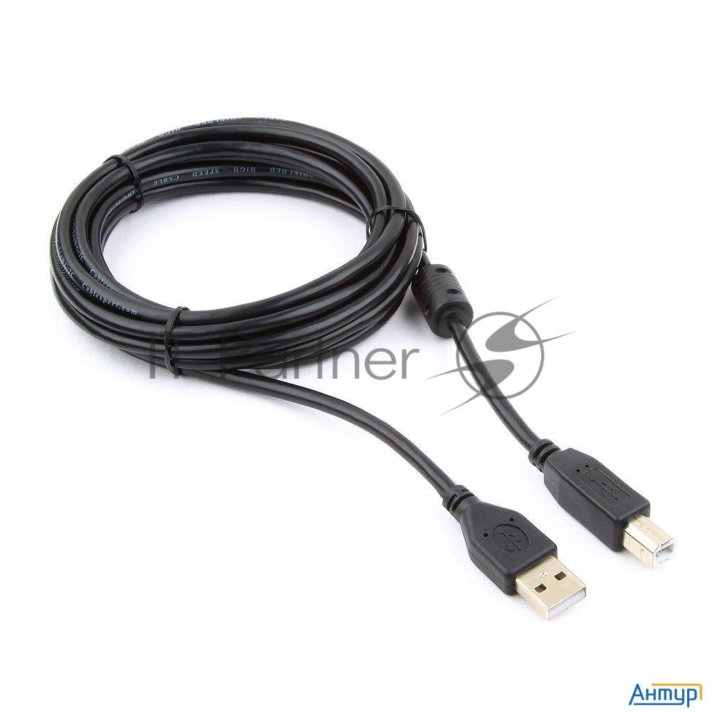 Кабель Gembird Ccf-usb2-ambm-10 Usb 2.0 кабель Pro  для соед. 3.0м Am/bm  позол.конт., фер.кол., пак