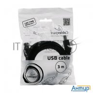 Кабель Gembird Ccf-usb2-ambm-10 Usb 2.0 кабель Pro  для соед. 3.0м Am/bm  позол.конт., фер.кол., пак
