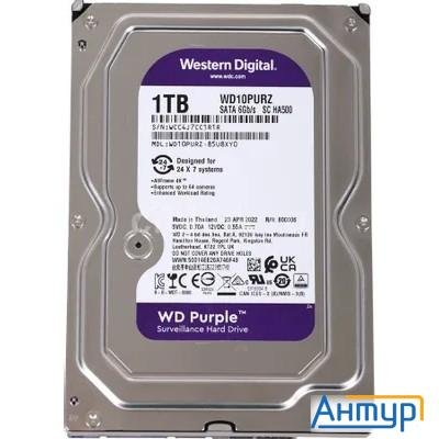 1tb Wd Purple (wd11purz) {serial Ata Iii, 5400- Rpm, 64mb, 3.5"}