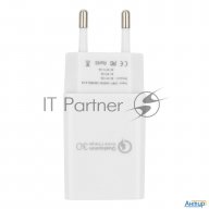 Адаптер питания Cablexpert Mp3a-pc-16, Qc 3.0, 100/220v - 1 Usb порт 5/9/12v, белый