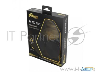 Ritmix Rh-607 Black (32 Ом; Чувствительность: 105 дБ +/- 3 дБ; Номинальная мощность 100мВ ;Кабель 1,