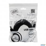 Кабель Gembird Ccf-usb2-ambm-15 Usb 2.0 кабель Pro для соед. 4.5м Am/bm  позол.конт., фер.кол., паке