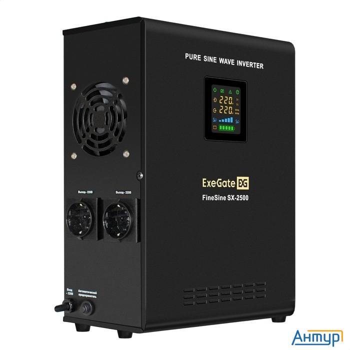 Exegate Ex296002rus ИБП (инвертор, синус, для котла) настенный Exegate Finesine Sx-2500.lcd.avr.2sh