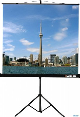 Экран на штативе Lumien Eco View 180x180см (раб.область 174х174 см) Matte White с возможностью насте
