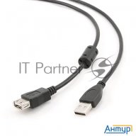 Кабель Gembird Pro Ccf-usb2-amaf-6 Usb 2.0 кабель удлинительный 1.8м Am/af  позол.конт., фер.кол.,