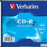 Диск Cd-r Verbatim 700mb 52x Slim Case (1шт) (43347)
