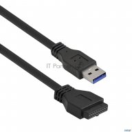 Планка Usb на переднюю панель Exegate U3h-625, 3,5", 4*usb3.0, черная, металл, подсоединение к мат.