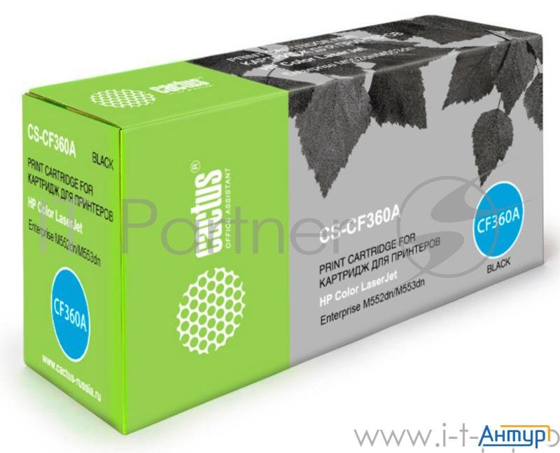 Тонер Картридж Cactus Cs Cf360a черный для Hp Clj M552dn/m553dn/m553n/m553x  6000стр.