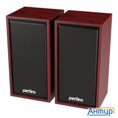 Perfeo колонки "cabinet" 2.0, мощность 2х3 Вт (rms), махагон, Usb