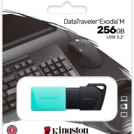 Флеш Диск Kingston 256gb Datatraveler Dtxm Dtxm/256gb Usb3.2 черный/зеленый