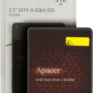 Накопитель Ssd Apacer Panther As350x 512gb Sata 2.5" 7mm, R560/w540 Mb/s, Iops 80k, Mtbf 1,5m, 3d Na