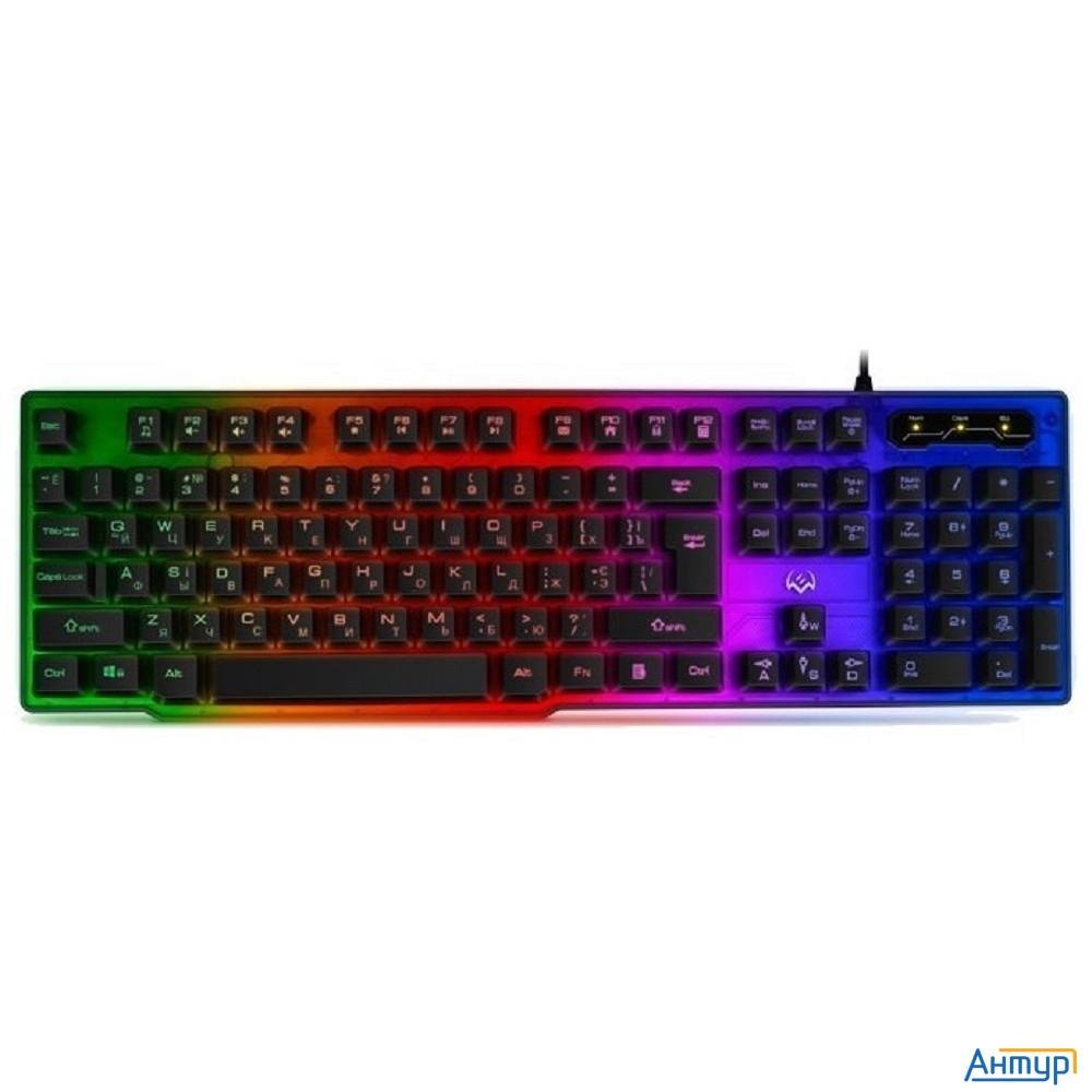 Игровая клавиатура Sven Kb-g8500 (104 кл, 12 Fn  функций, прозрач. корп.,подсв, мет. основание )