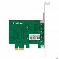 Сетевой адаптер Exegate Exe-562 (pci-e X1 V2.0, 2xrj45, Utp 10/100/1000mbps, Realtek Chipset Rtl8111