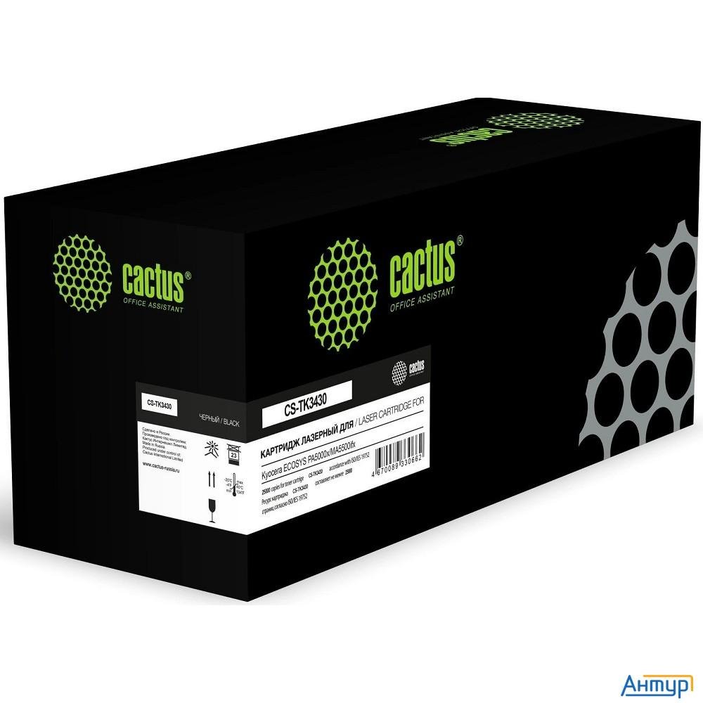 Картридж лазерный Cactus Cs-tk3430 Tk-3430 черный (25000стр.) для Kyocera Ecosys Pa5000x/ma5500ifx