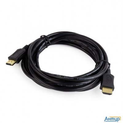 Bion Кабель Hdmi V1.4, 19m/19m, 3d, 4k Uhd, Ethernet, Ccs, экран, позолоченные контакты, 15м, черный
