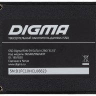 Накопитель Ssd Digma Sata Iii 256gb Dgsr2256gs93t Run S9 2.5"