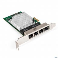 Сетевой адаптер Exegate Exe-564 (pci-e X1 V2.0, 4xrj45, Utp 10/100/1000mbps, Realtek Chipset Rtl8111