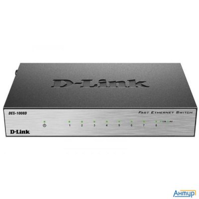 D-link Des-1008d/l2b Неуправляемый коммутатор с 8 портами 10/100base-tx