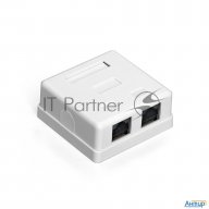 Exegate Ex292843rus Розетка внешняя двойная Exegate Sm2-rj45-c5 Rj-45 кат.5/5e Utp Krone/110