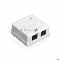 Exegate Ex292843rus Розетка внешняя двойная Exegate Sm2-rj45-c5 Rj-45 кат.5/5e Utp Krone/110