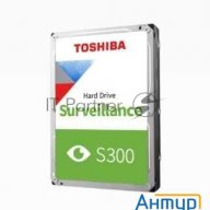 Жесткий диск Hdd Toshiba Sata3 4tb Surveillance S300 (smr) 5400  256mb  (analog Hdwt740uzsva)